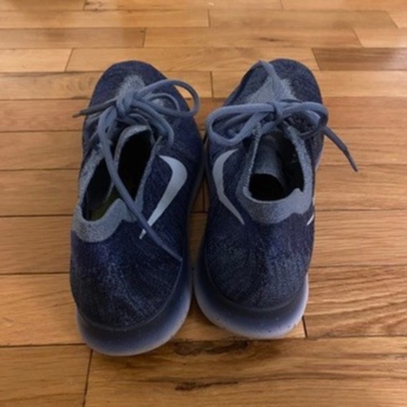 Nike Free RN Flyknit 2017 Men's Running Shoes Blue Size 10 - Picture 5 of 5